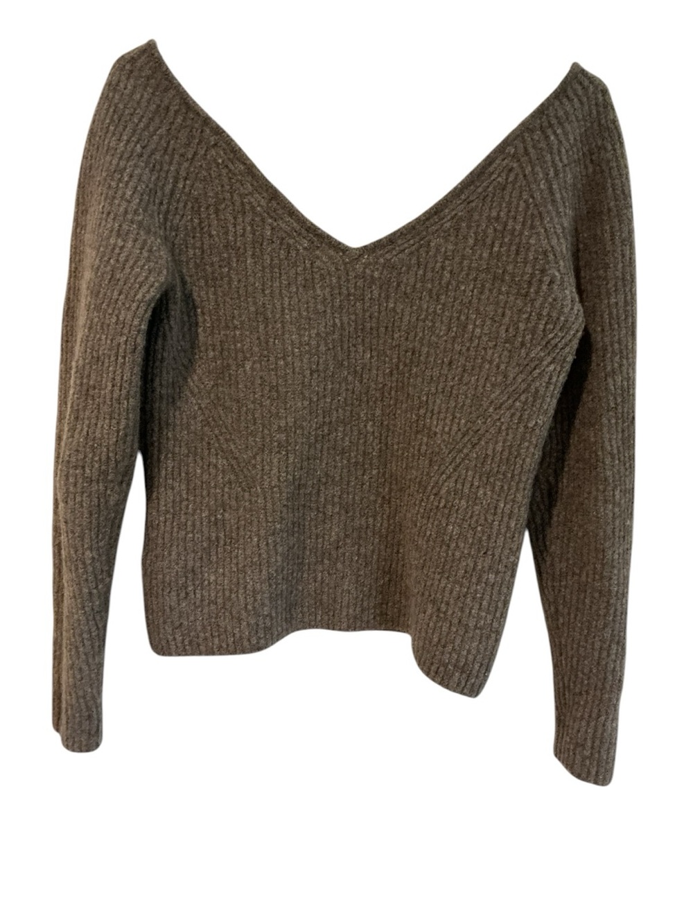 Banana Republic Wool Yak Hair Blend Ribbed V Neck Sweater Sz S